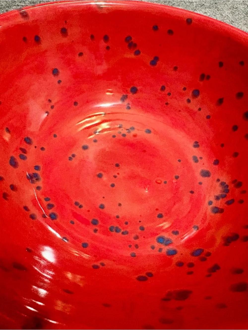 Vintage Italian Ceramica Ternana 12” Splatterware Bowl